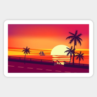 summer at the beach Sticker